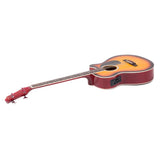 Karrera 4 String Acoustic Bass Guitar Electric Pickup Band Equaliser Sunburst ACG43-SB