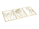 Single Line Art Wall Decor Iron Minimalist Female Line Drawing Home Hanging Wall Decor for Bedroom V1294-YM0706-3115230049714