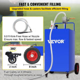 VEVOR 114L Fuel Caddy, Gas Storage Tank & 4 Wheels, with Manuel Transfer Pump, Gasoline Diesel Fuel V952-SYJYCLSGJL4303U9BV0