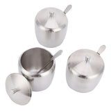 304 Stainless Steel Condiment Pot Spice Container Salt Sugar Box Storage Spice Rack Set V1294-YM0718-3118210017011