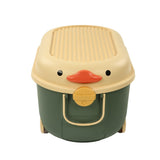 Toy Storage Box Multi Purpose Cute Duck Cover Plastic Clothes Organize Box with Wheel for Children V1294-YM0523-3117220062713