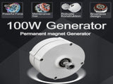 100W 12V/24V Permanent Magnet Generator, 3 Phase Gearless Alternator 600 RPM with 100A 1600V V1107-CS-UAZGGZ31