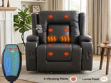 Artiss Power Lift Recliner Chair Massage and Heat for Elderly, Electric Sofa Reclining Chair RECLINER-A5-UB-PU-BK-AB