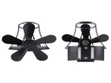 Magnetic Wall Mounted Fireplace Fan Silent Operation 5 Blade Heat Powered Wood Stove Fan Log Wood V1294-YM0706-3114230124111