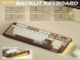 Solakaka A99PRO 3Mode RGB Mechanical Keyboard, Milk-Coffee-Brown V1300-A99PRO-MILK-COFFEE-BROWN