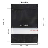 100 Resealable Stand Up Bags 21x17cm - Black Food Packaging Zip Pouch V238-SUPDZ-40872542077008