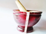 Wooden Mortar 6" Pestle Grinding Herb Garlic Papaya Salad Som Tum Thai Kitchen Tool 1 Set V1188-YT-A-2428