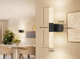 Battery Operated Wall Sconce Set of 2 Black Rechargeable Crystal Sconce Wall Decor Set of 2 with V1171-CB-BOM001621