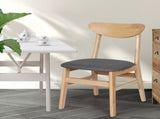 Levede 2xDining Chairs Kitchen Chair Nature Clear 2Pack CH1067-2-NT