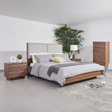 4 Pcs Queen Bedroom Suite with Tallboy in Fabric LED Light V43-BDS-MYLS-4PC-TBY-Q