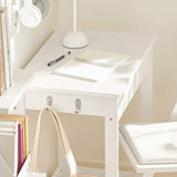 Small White Desk with Drawer Hooks V178-8184