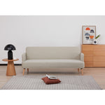 Merlin 3 Seater Sofa Futon Bed Fabric Lounge Couch - Beige V315-VOL-MERL-03