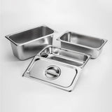 SOGA 6X Gastronorm GN Pan Full Size 1/3 GN Pan 20cm Deep Stainless Steel Tray GASTRONORMPANS5444X6