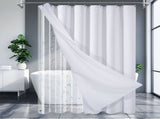 Waffle Fabric Shower Curtain with Liner and Hooks Set Bathroom Curtain for Home Hotel 72 X 72in V1294-YM0901-YM888YBTMSY04V24W0001
