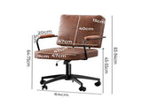 Levede Office Arm Chair Leather Executive Chairs OF1048-BR