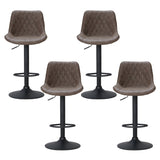 Artiss 4x Bar Stools Gas Lift Vintage Leather Brown BA-K-9976-BRX4