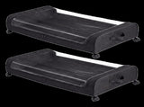 Levede 2x Under Bed Storage Containers for Shoe and Apparel Clear-Lidded Black SO1032-BK-2PC-AU