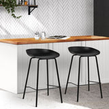 Artiss 2x Bar Stools Kitchen Counter Stools Metal BA-BB-BAR-8319-BKX2