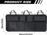 8 Pockets Car Trunk Organizer Black Universal Storage Bag with Adjustable Straps for Rear Seat and V1237-ZY-917-171