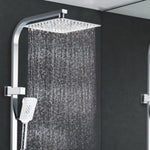 Cefito 10'' Rain Shower Head Set Handheld Square High Pressure Chrome SHOWER-B2-SQ-10-SI