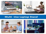 Ergonomic Adjustable Laptop Stand with Cooler,6Laptops Notebook Alloy Riser Holder Computer Stand V1337-YP-T7D4-AGH7