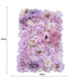 Artificial Flower Wall Backdrop Panel 40cm x 60cm Faux Pink Flowers V637-DP1193825