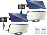 238LED Solar Powered Motion Sensor Outdoor Flood Light in Black V178-59171