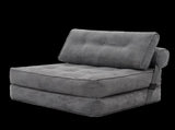 Levede Convertible Sofa Bed Foldable Single Sleeper Bed Compact Living Room Grey SOFABED1012-GY-AU