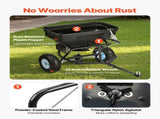 Tow Behind Broadcast Spreader, 130LBS Capacity, Tow/Push Garden Spreader with 13 in Tires, 30 V952-TCSBJ130LBSPQZ8XK001V0