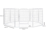 PaWz 8 Panel 40'' Pet Dog Playpen Puppy White 2.5kg Venison DO1005-40-WH_NZ