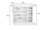 21 Pairs Shoe Cabinet Rack Storage Organiser - 80 x 30 x 90cm - White CBT-080-030-090-WH