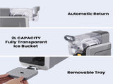NORDA 2L Slushie Machine Frozen Drink Maker Slushy Ice Cream Maker No Ice Compressor Touchscreen for TD-SLS-01C-2P6-GY