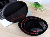 Black PU Headset Storage Bag Portable Carrying Case for Earphones and Data Cable V1192-AZ-W-21335