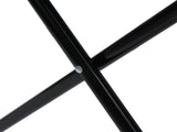 Levede 2Pcs Camping Chairs Folding Arm Black OD1012-BKX2