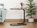 Sofa Side Table Modern Simple Portable for Living Room Bedroom Walnut Color Black Frame V1294-YM0710-3116230019811