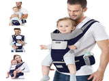 6-in-1 Adjustable Baby Carrier with Hip Seat 11.815.7in Adjustable Height, Breathable Mesh & V1107-CS-YEBDYDL