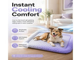 Gel Cooling Mat for Dogs, Self-Cooling Comfort and Waterproof Easy-Clean Design for Beds, Sofas, V1369-AZ3-W-08505