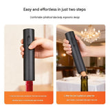 Black Electric Wine Opener and Rose gold Decorative Iron Wine Rack Set - Rechargeable Automatic V888-ELOSUNG56332-2