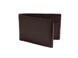 Dents RFID Pebble Grain Bifold Slim Leather Wallet - Chocolate V563-23-5501-CHOC