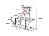 Levede Plant Stand Outdoor Indoor Metal Black UM1182-BK