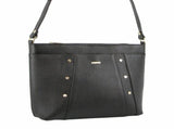Morrissey Italian Genuine Leather Bag Cross Body Handbag Ladies iPad - Black V563-MO-3163-BLK