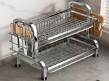Compact Rust-Proof Dish Drying Rack Set V178-62198