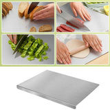 Stainless Steel Kitchen Cutting Board, Heavy Duty Non-Slip Anti-Spill Chopping Board for Meat V1192-AZ-W-32167