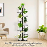 SOGA 2X 8 Tier 9 Pots Black Metal Plant Rack Flowerpot Storage Display Stand Holder Home Garden FPOTH25X2