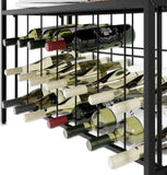 CARLA HOME Large Wine Rack for 20 Bottles with Wood Countertop and Sturdy Metal Frame V178-36135
