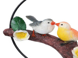 Hanging Birds Statue with Iron Ring Resin Hanging Birds Figurine Garden Ornament Outdoor Decor for V1294-YM0901-3115250097012