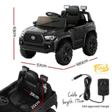 Kids Electric Ride On Car Toyota Tacoma Off Road Jeep Toy Cars Remote 12V Black RCAR-LS-TOYO-BK