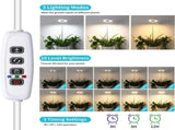 Full Spectrum LED Plant Grow Light with Telescopic Stand, Angel Ring Design, Dimmable Timer & V1341-ZY-76TZSDPE-3PCS-F
