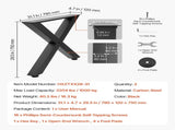 Table Legs, 750 x 790 mm Steel Furniture Legs, Modular Design, Easy Assembly, 1000 kg Max V952-ZTCFKXX2831IBPCFO001V0