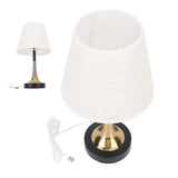 USB Bedside Table Lamp 3 Color Temperature Dimmable LED Nightstand Lamp with Grey Linen Fabric Shade V1294-YM0710-3119230147911